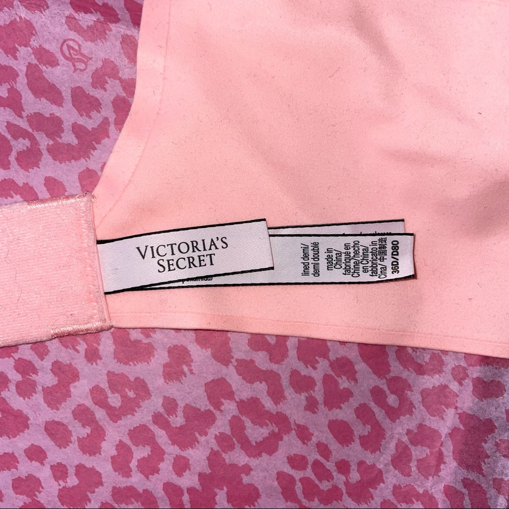 Victoria's Secret Lined Demi Bra Light Peach Size 36D - Picture 9 of 11
